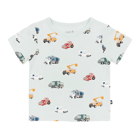 Kyte Baby Short Sleeve Basic Tee - City Vehicles