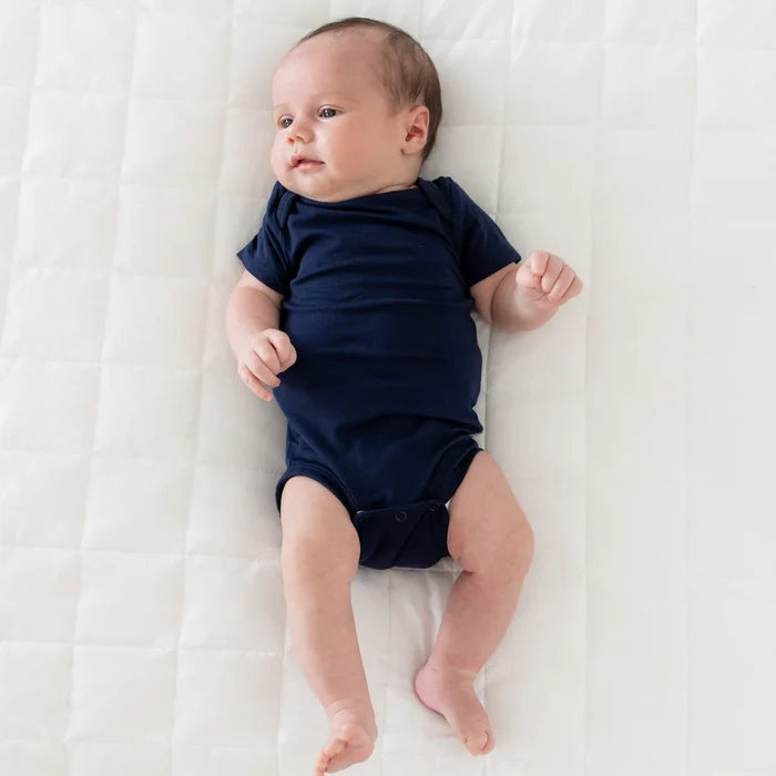 Kyte Baby Short Sleeve Bodysuit - Navy