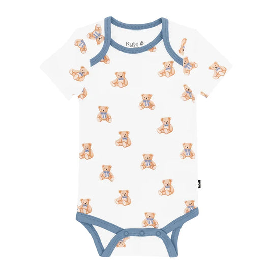 Kyte Baby Short Sleeve Bodysuit - Teddy Bear