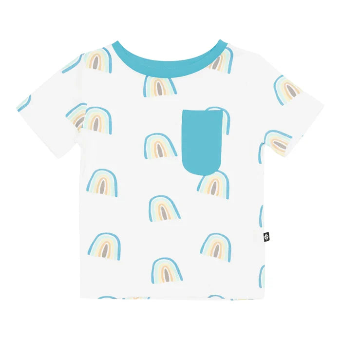 Kyte Baby Short Sleeve Crew Neck Tee - Makai Rainbow