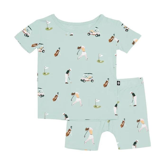 Kyte Baby Short Sleeve Toddler Pajama Set - Golf