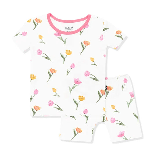 Kyte Baby Short Sleeve Toddler Pajama Set - Tulip