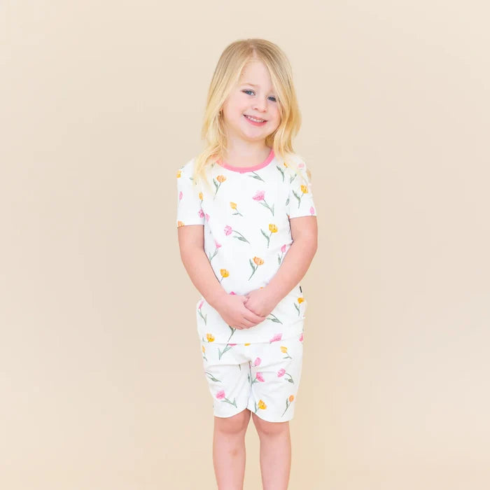 Kyte Baby Short Sleeve Toddler Pajama Set - Tulip