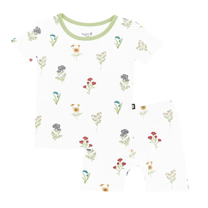 Kyte Baby Short Sleeve Toddler Pajama Set - Wildflower