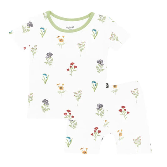 Kyte Baby Short Sleeve Toddler Pajama Set - Wildflower