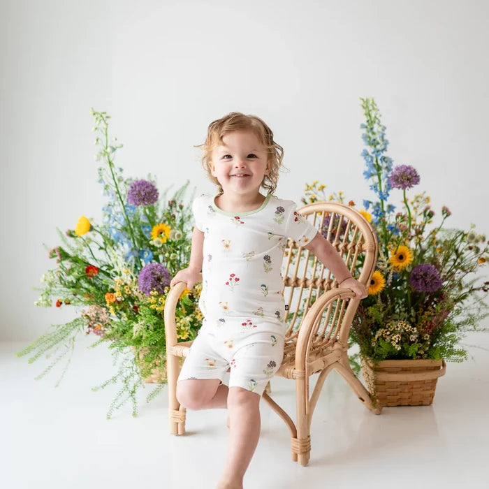 Kyte Baby Short Sleeve Toddler Pajama Set - Wildflower