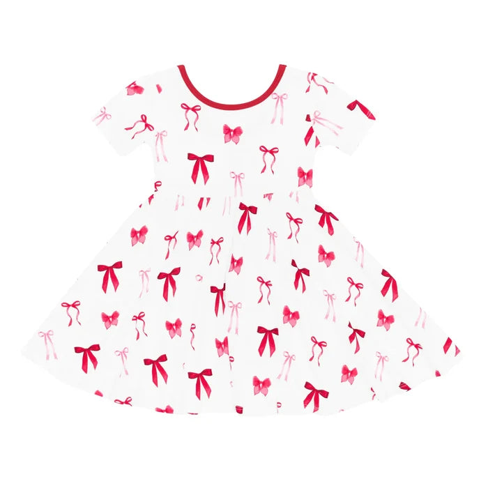 Kyte Baby Short Sleeve Twirl Dress - Small Love Bow
