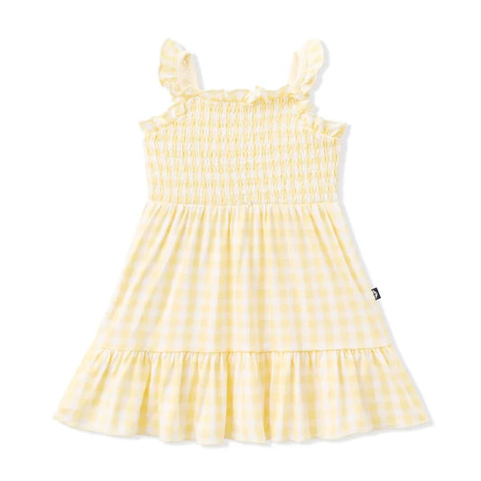 Kyte Baby Smocked Dress - Gingham Chamomile