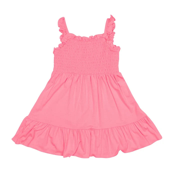 Kyte Baby Smocked Dress - Guava