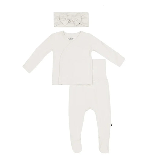 Kyte Baby Take Me Home Set With Bow - Oat