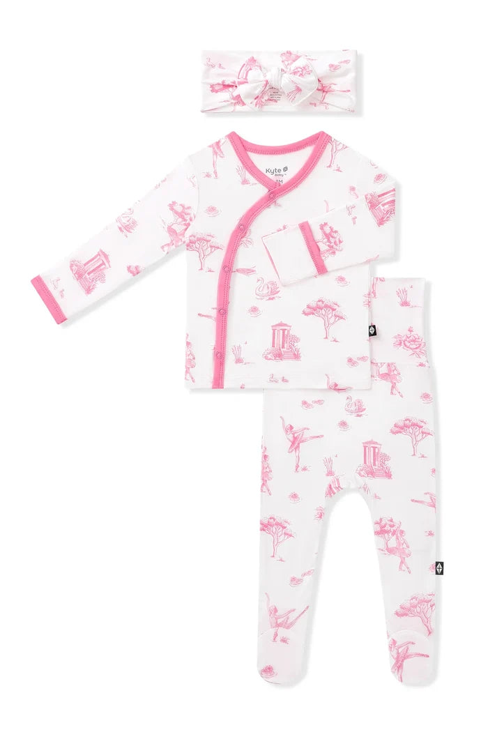 Kyte Baby Take Me Home Set with Bow - Toile Ballet