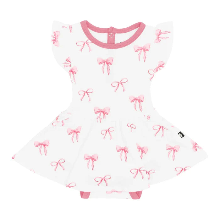 Kyte Baby Twirl Bodysuit Dress - Bow