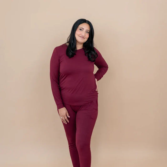 Kyte Baby Women's Jogger Pajama Set - Burgundy
