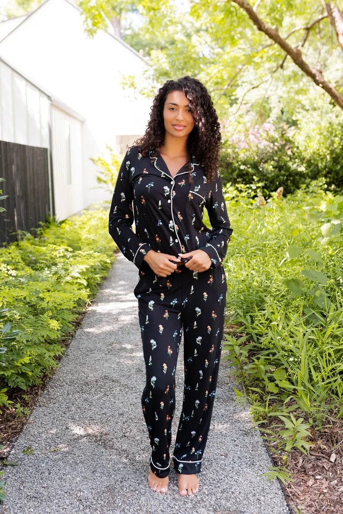 Kyte Baby Women's Long Sleeve Pajama Set - Midnight Wildflower