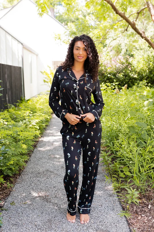 Kyte Baby Women's Long Sleeve Pajama Set - Midnight Wildflower