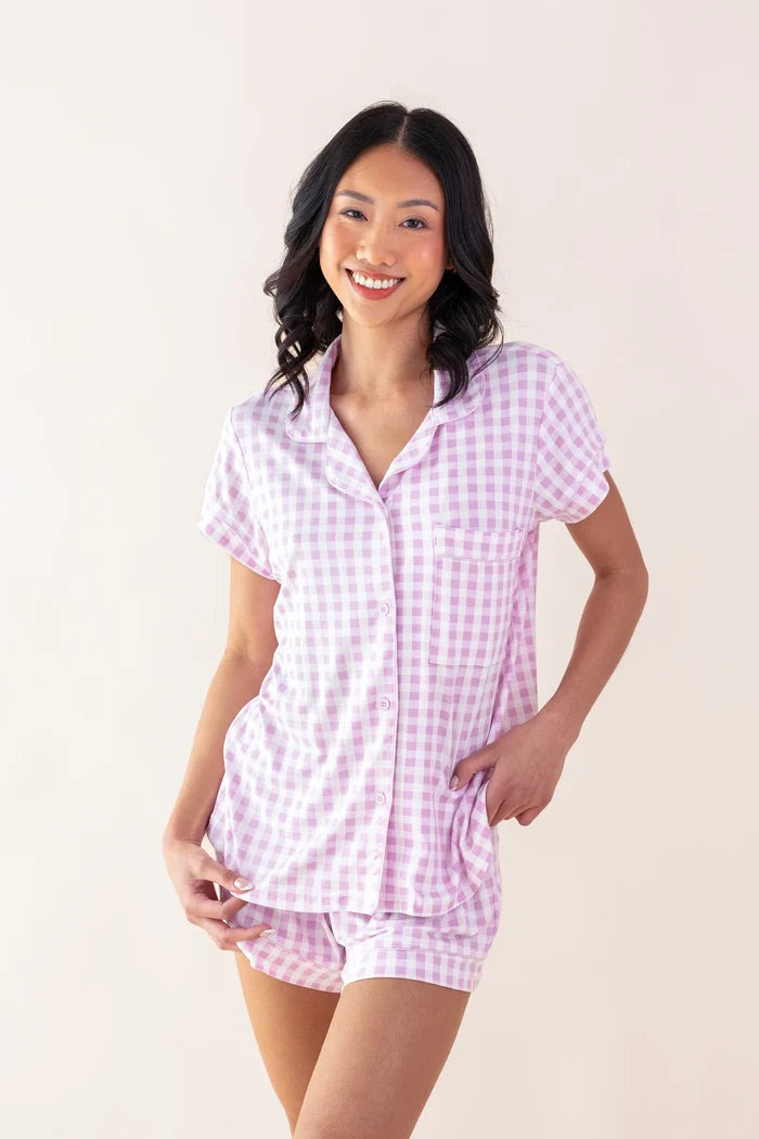 Kyte Baby Women's Short Sleeve Pajama Set - Thistle Gingham