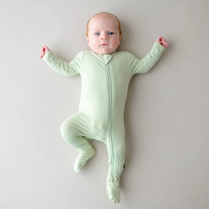 Kyte baby Zippered Footie - Basil