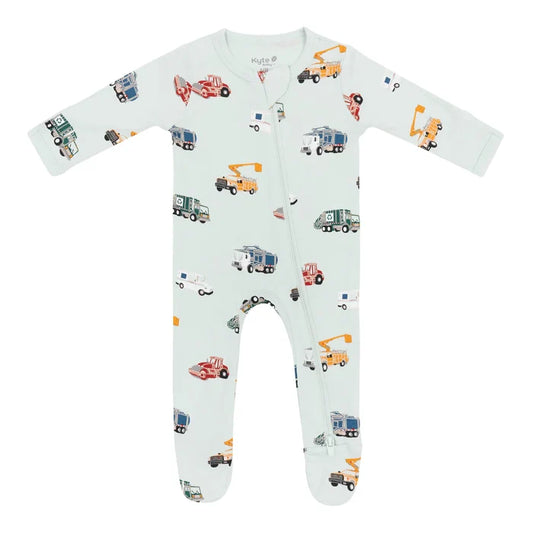 Kyte Baby Zippered Footie - City Vehicles