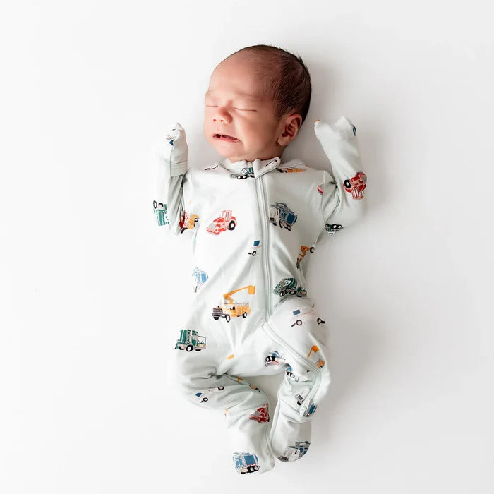 Kyte Baby Zippered Footie - City Vehicles