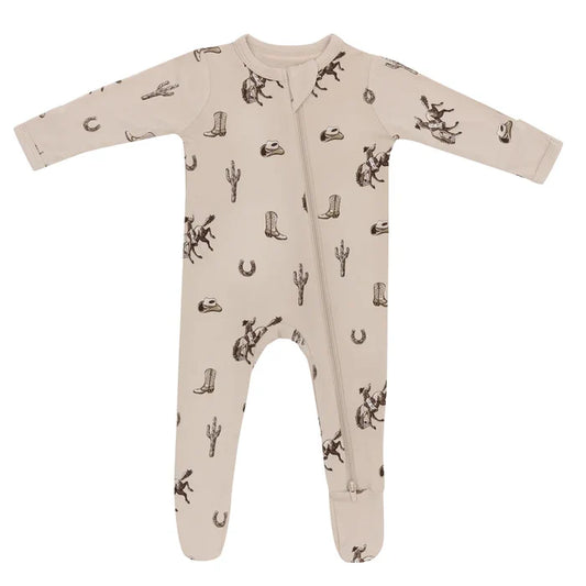 Kyte Baby Zippered Footie - Classic Cowboy