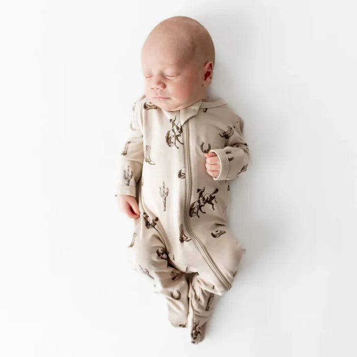 Kyte Baby Zippered Footie - Classic Cowboy