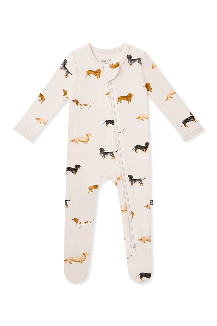 Kyte Baby Zippered Footie - Dachshund