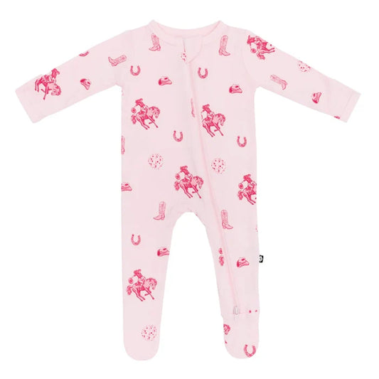 Kyte Baby Zippered Footie - Disco Cowgirl