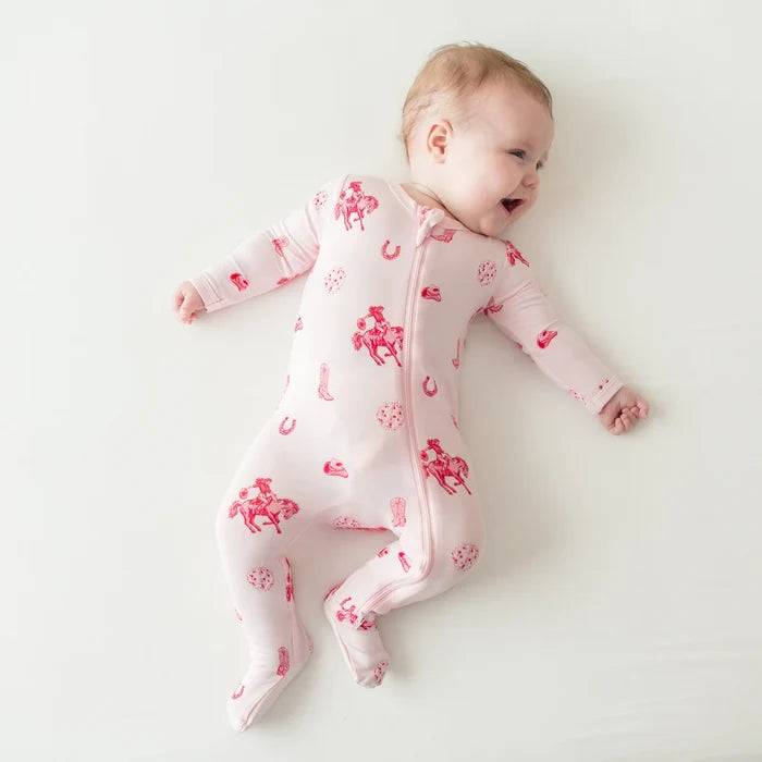 Kyte Baby Zippered Footie - Disco Cowgirl