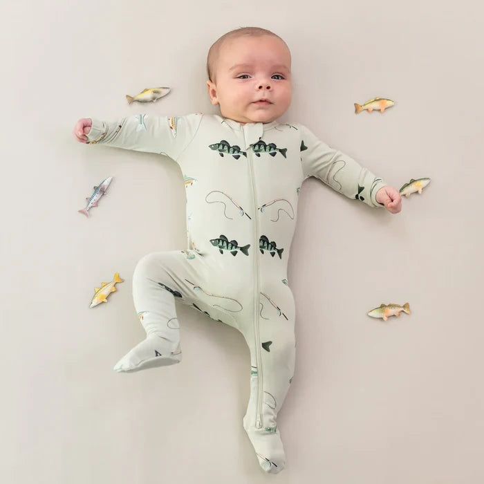 Kyte Baby Zippered Footie - Fishing