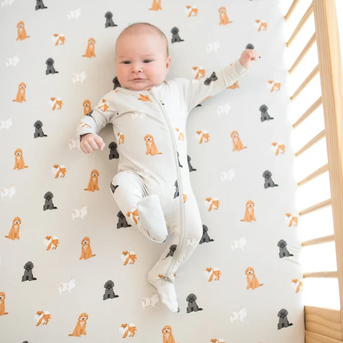 Kyte Baby Zippered Footie - Fluffy Dog