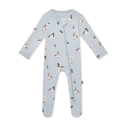 Kyte Baby Zippered Footie - Mallard Duck