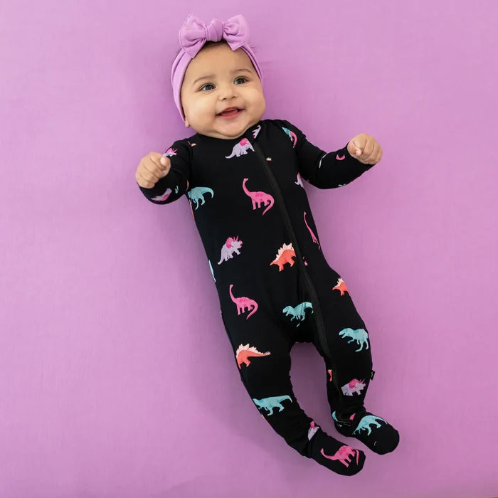 Kyte Baby Zippered Footie - Midnight Roar