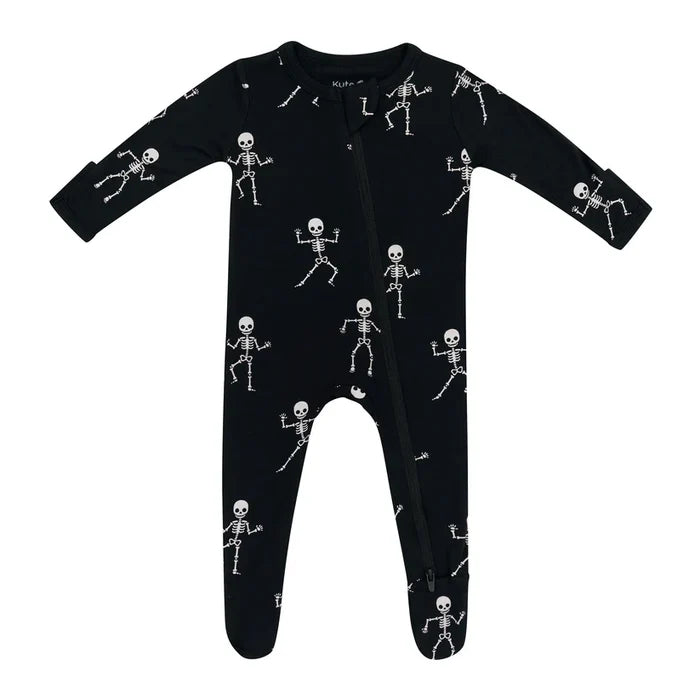 Kyte Baby Zippered Footie - Skeleton