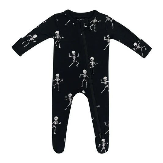 Kyte Baby Zippered Footie - Skeleton
