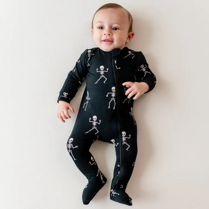 Kyte Baby Zippered Footie - Skeleton