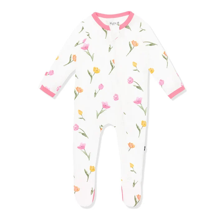 Kyte Baby Zippered Footie - Tulip