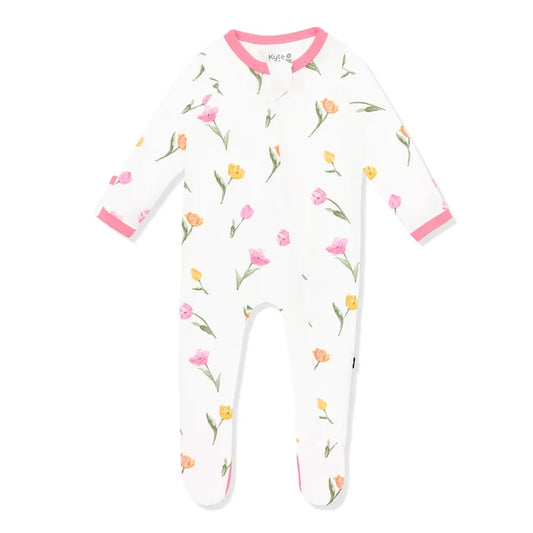 Kyte Baby Zippered Footie - Tulip