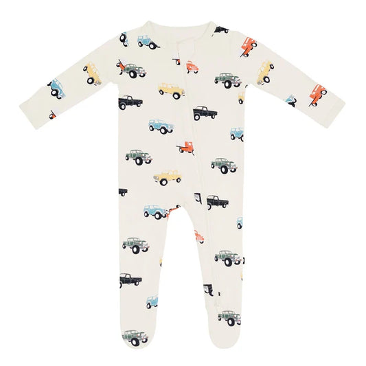 Kyte Baby Zippered Footie - Vintage Truck