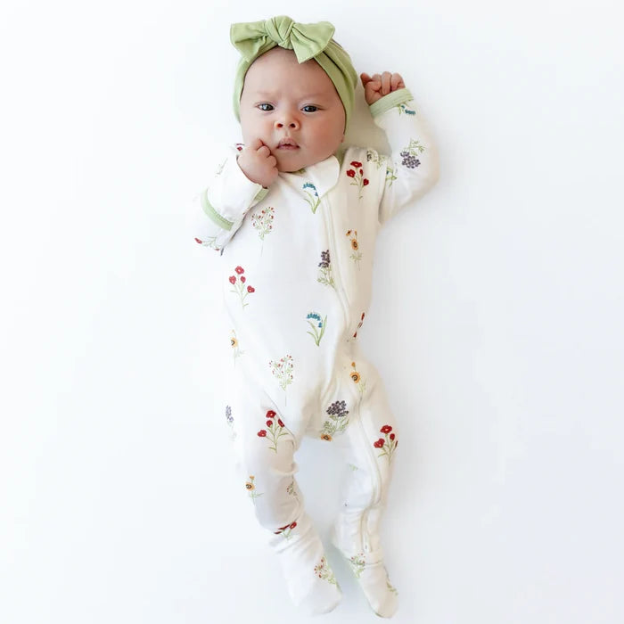 Kyte Baby Zippered Footie - Wildflower