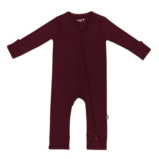 Kyte Baby Zippered Romper - Burgundy
