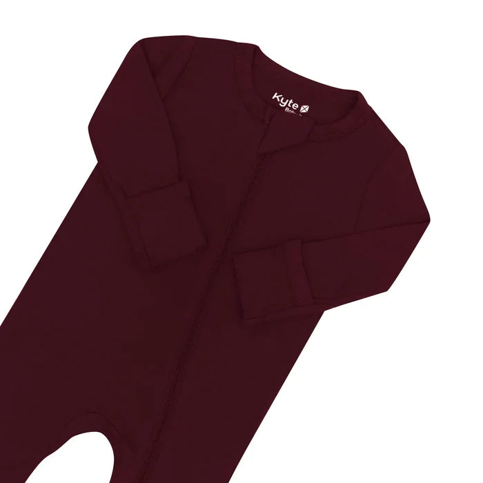Kyte Baby Zippered Romper - Burgundy