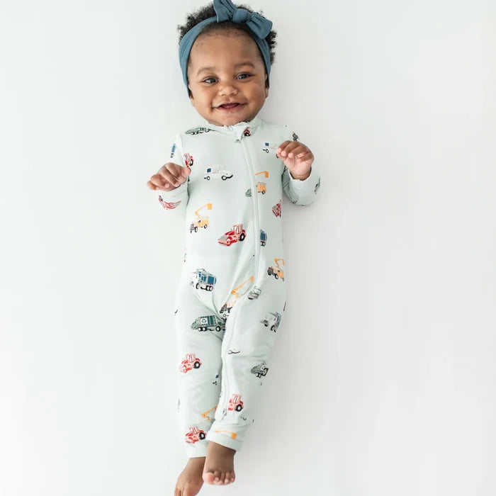 Kyte Baby Zippered Romper - City Vehicles