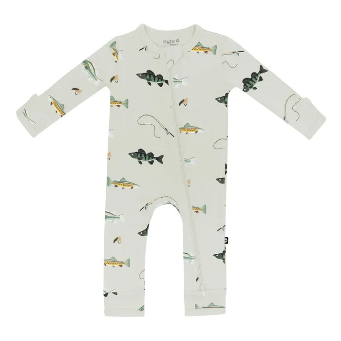 Kyte Baby Zippered Romper - Fishing
