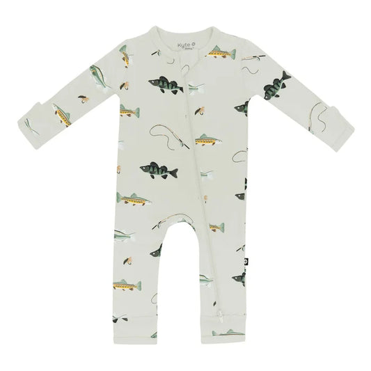 Kyte Baby Zippered Romper - Fishing