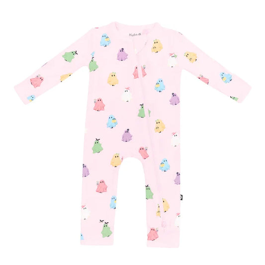 Kyte Baby Zippered Romper - Pastel Ghost