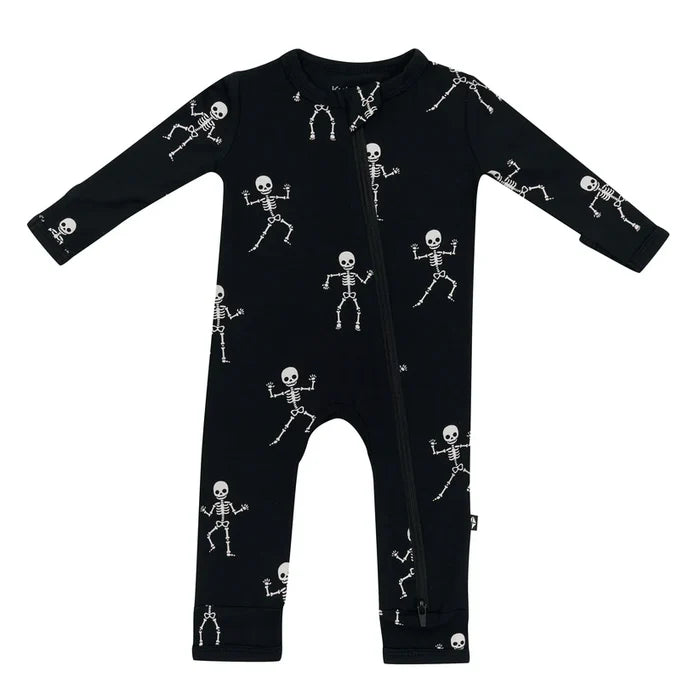 Kyte Baby Zippered Romper - Skeleton