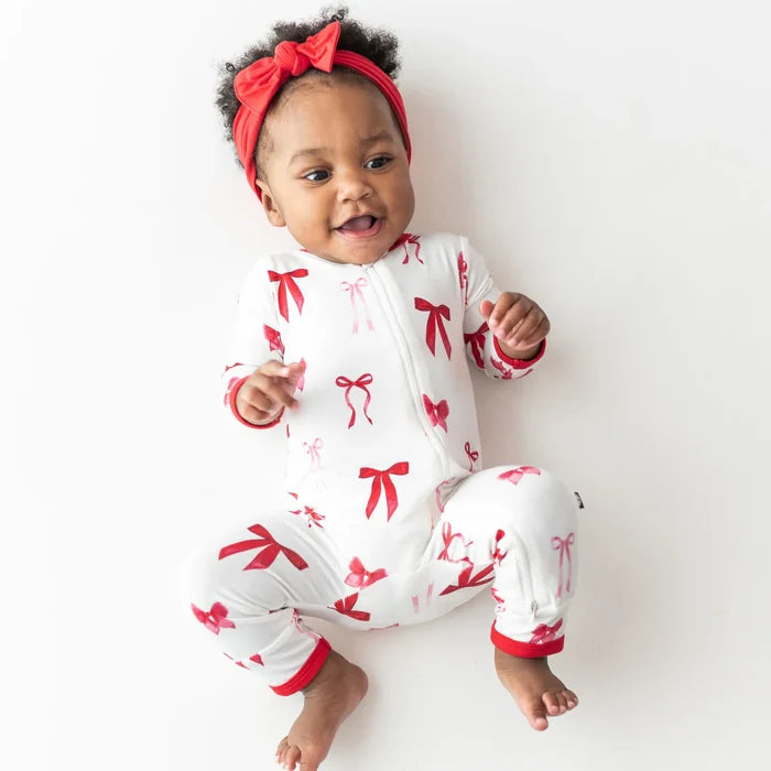 Kyte Baby Zippered Romper - Small Love Bow