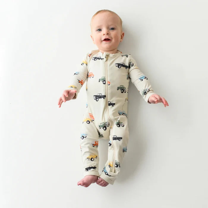 Kyte Baby Zippered Romper - Vintage Truck