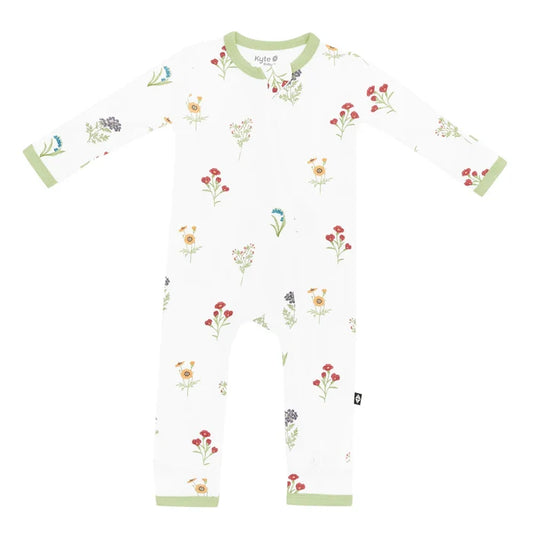 Kyte Baby Zippered Romper - Wildflower