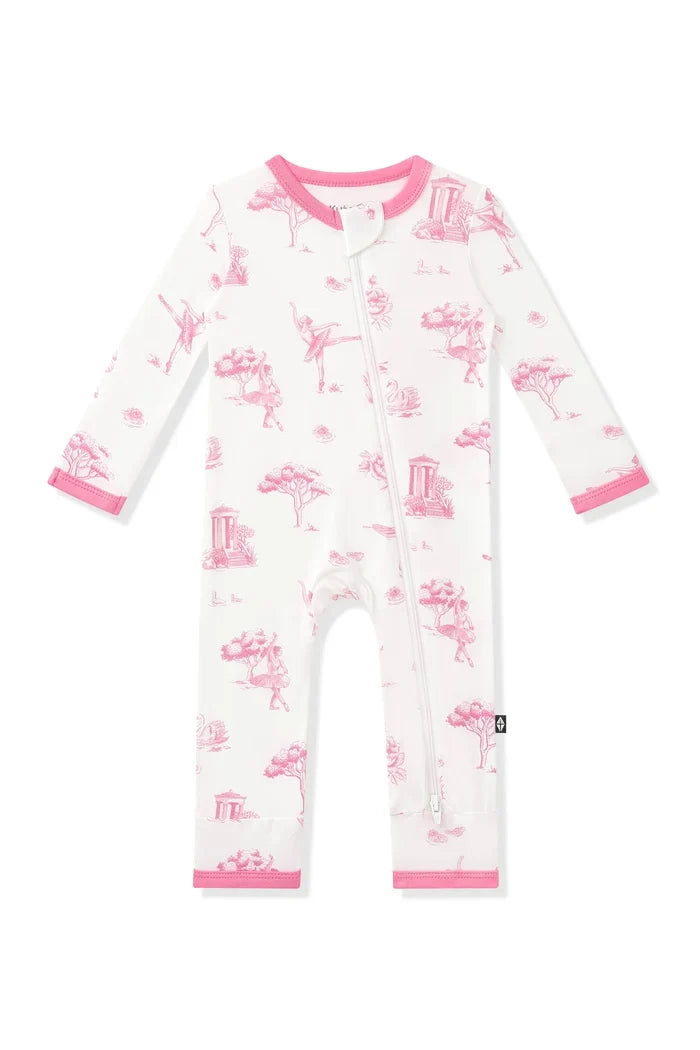 Kyte Baby Zippered Romper -Toile Ballet